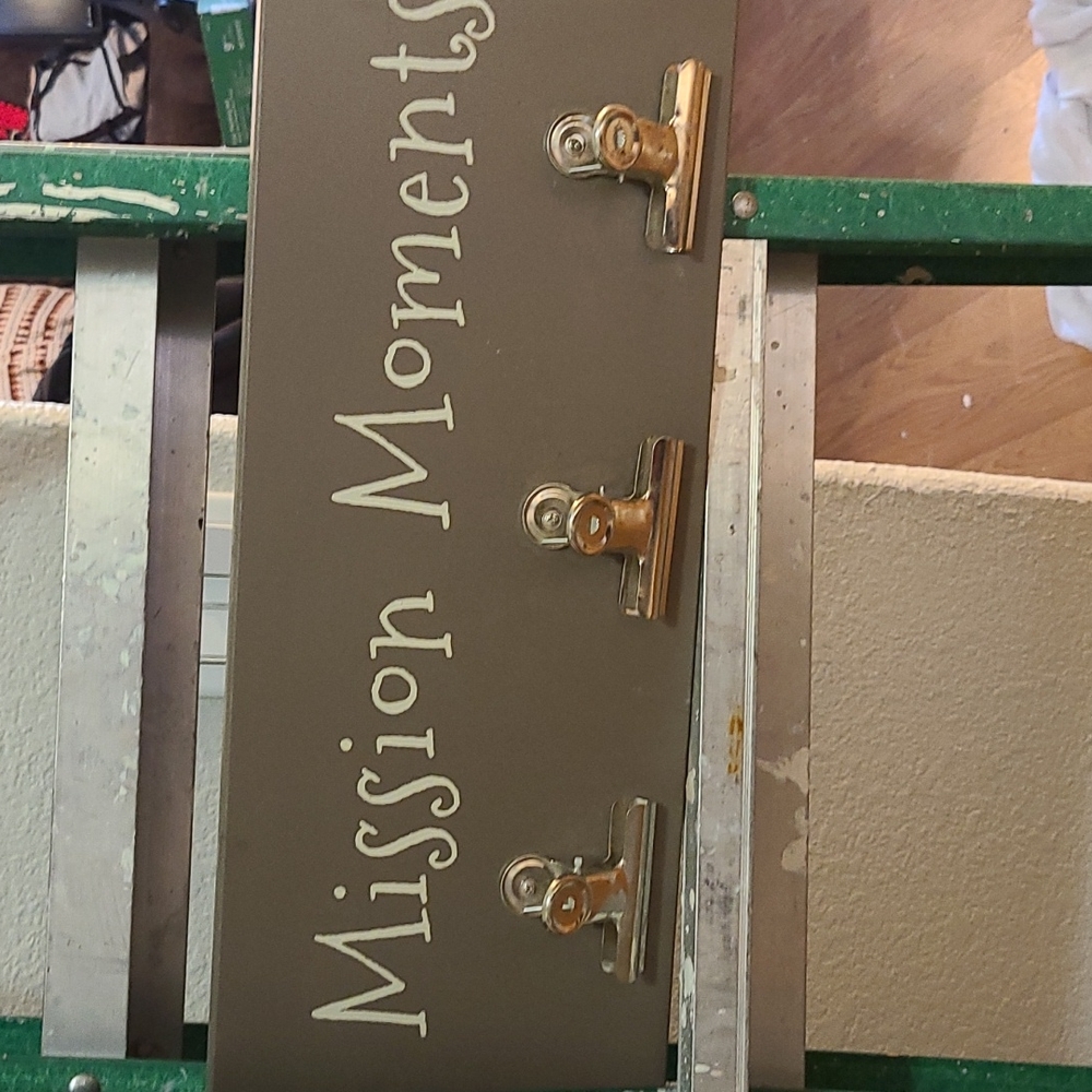 Mission moments plaque